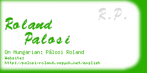 roland palosi business card